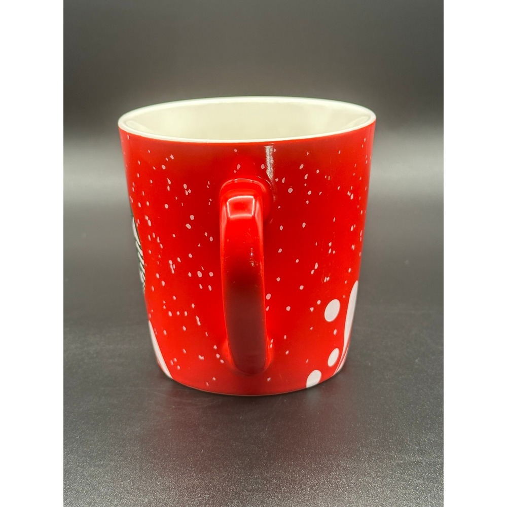 Starbucks 2020 Holiday Red Coffee Mug 18oz White Swirls Snowflakes Ceramic Cup - Picture 4 of 9